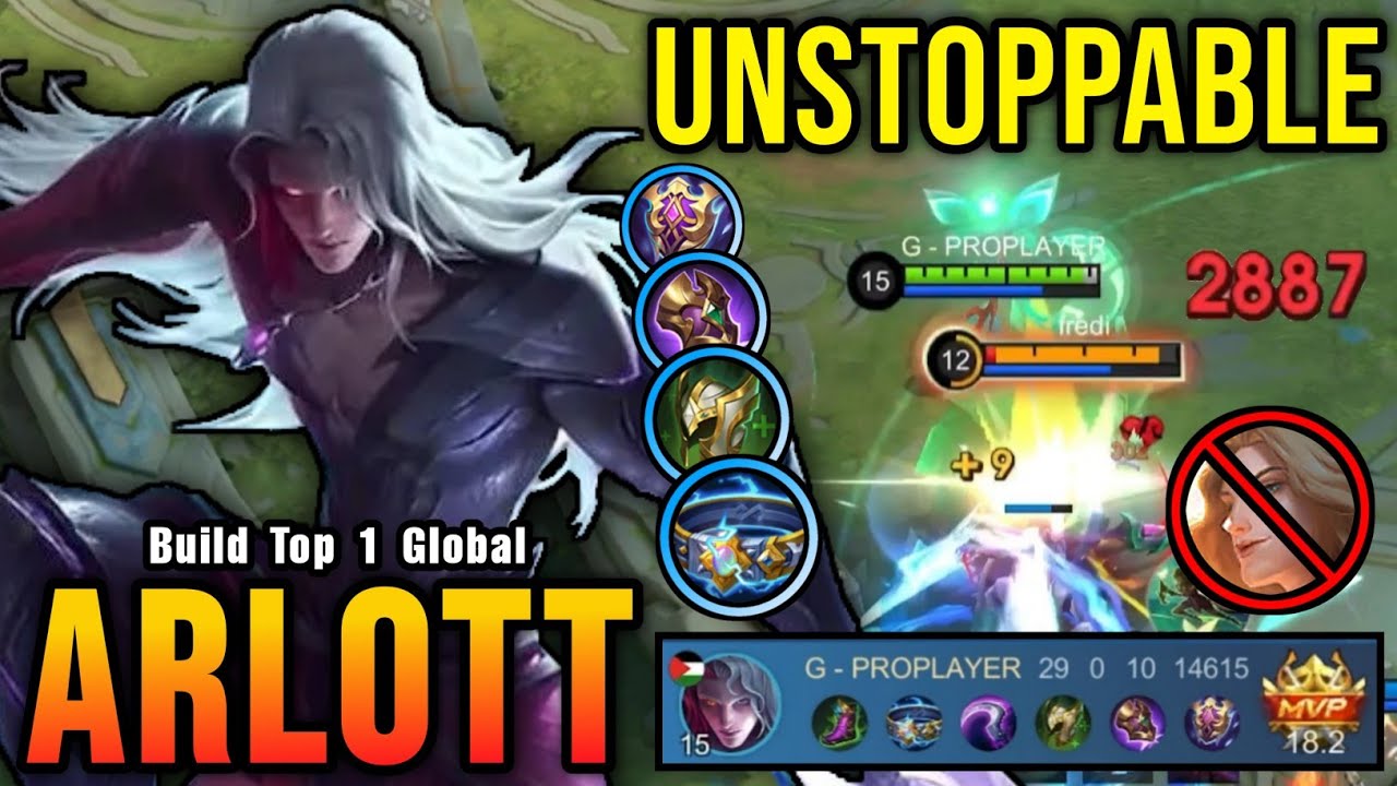 29 Kills No Death!! Arlott Tanky Build 100% Unstoppable!! - Build Top 1 Global Arlott ~ MLBB