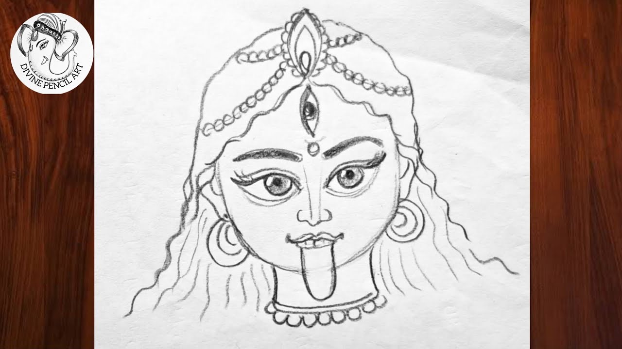 How to draw kali maa | Kali thakur drawing step by step 