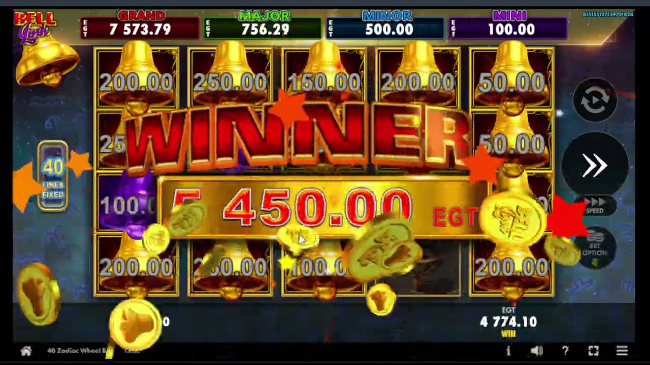 40 Zodiac Wheel Bell Link - Grand Jackpot !!! EGT Digital