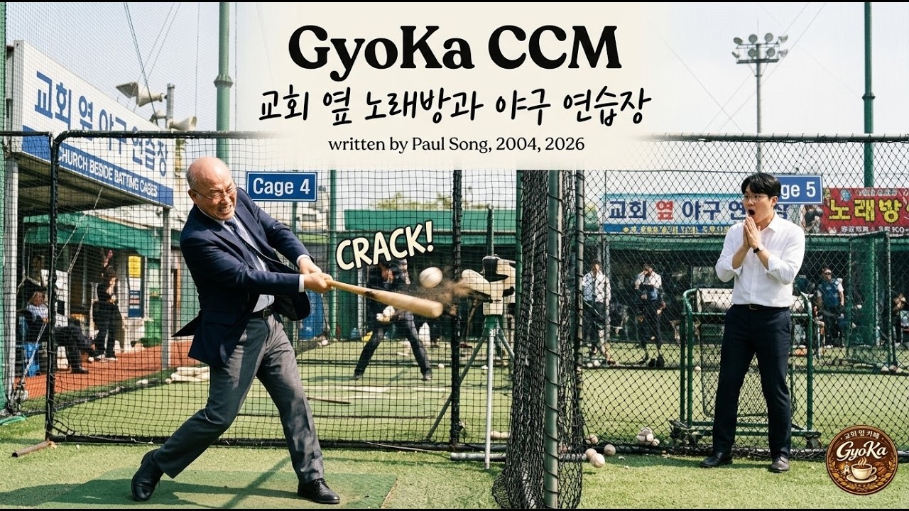 교회 옆 노래방과 야구 연습장 [GyoKa CCM] written by Paul Song, 2004, 2026 #노래방 #야구연습장 #장로 #집사 #스트레스 #교회옆카페