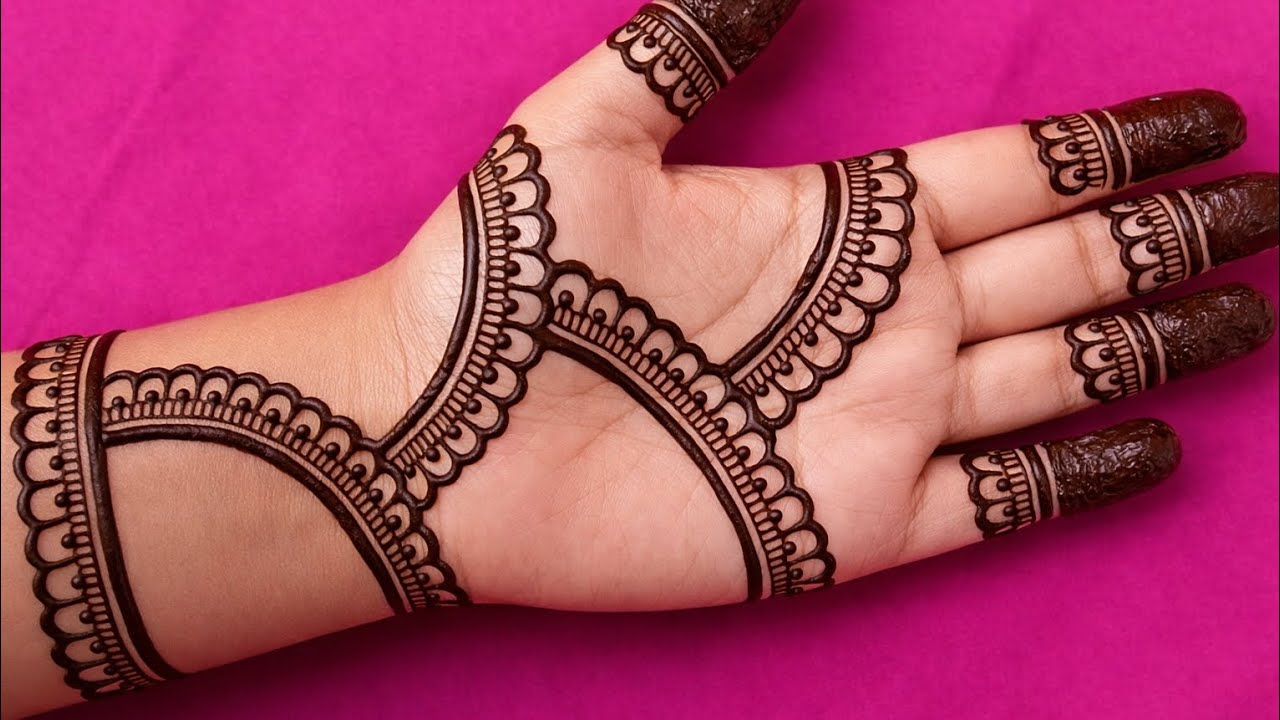 Very Easy Mehndi Design for Beginners | Simple & Quick Front Hand Mehndi