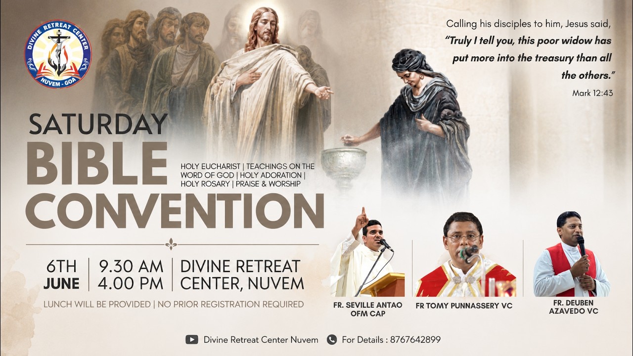 TIME WITH JESUS: (PRAISE & WORSHIP, ADORATION & HOLY EUCHARIST) Divine Retreat Centre Nuvem 06.06.26