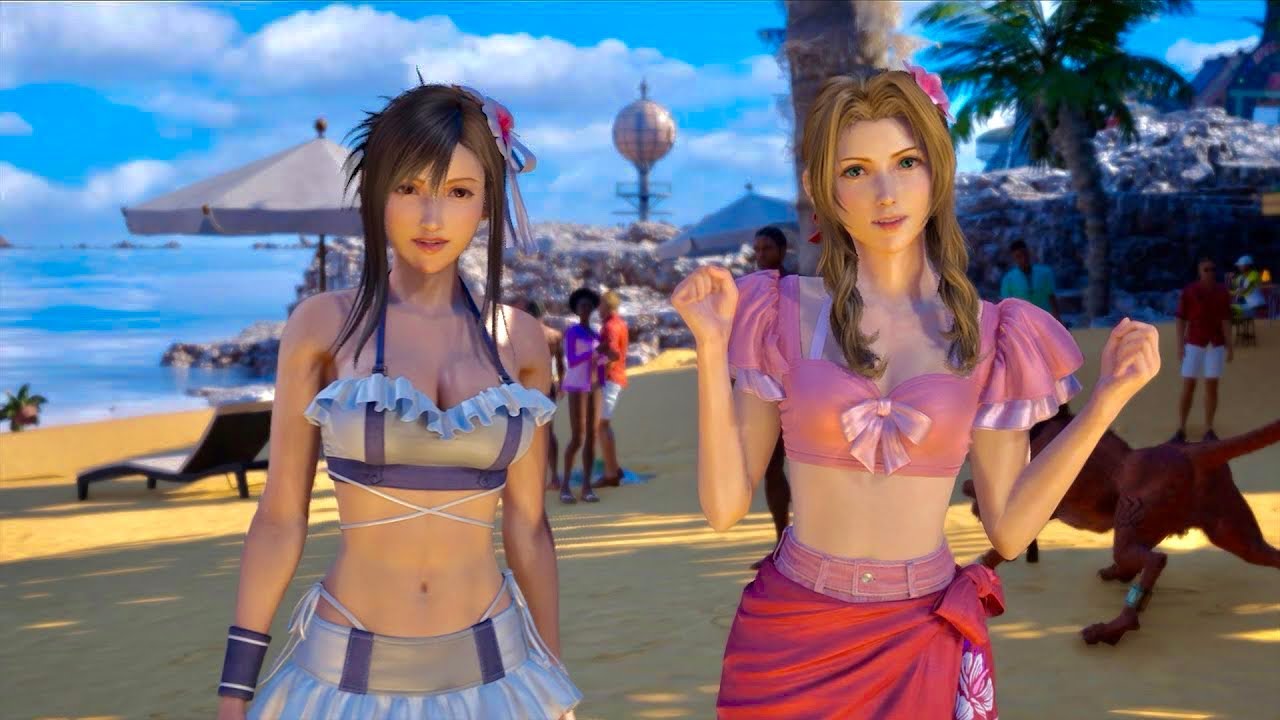 Tifa & Aerith Beach Cutscene (4K) - Final Fantasy 7 Rebirth