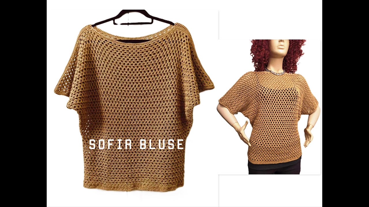 🧶SOFIA 1.0 - SIATECZKOWA BLUZECZKA NA SZYDEŁKU