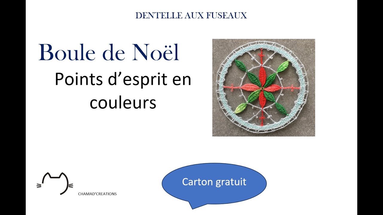 Boule de Noël avec points d'esprit en couleurs