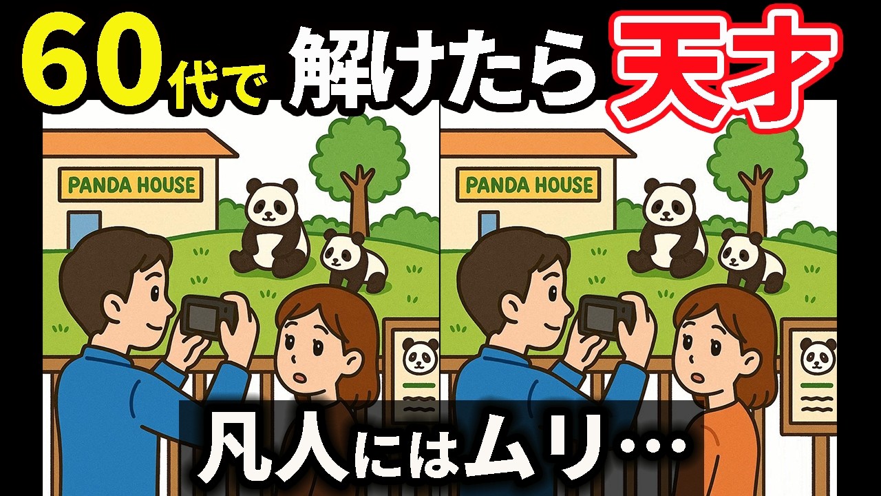 【間違い探し】記憶力アップ間違いなし！脳をやさしく活性化　#151