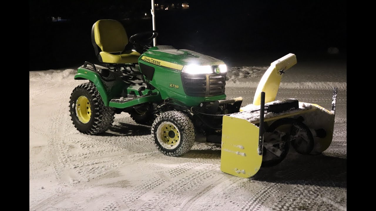John Deere x738 снегопад, как никто другой