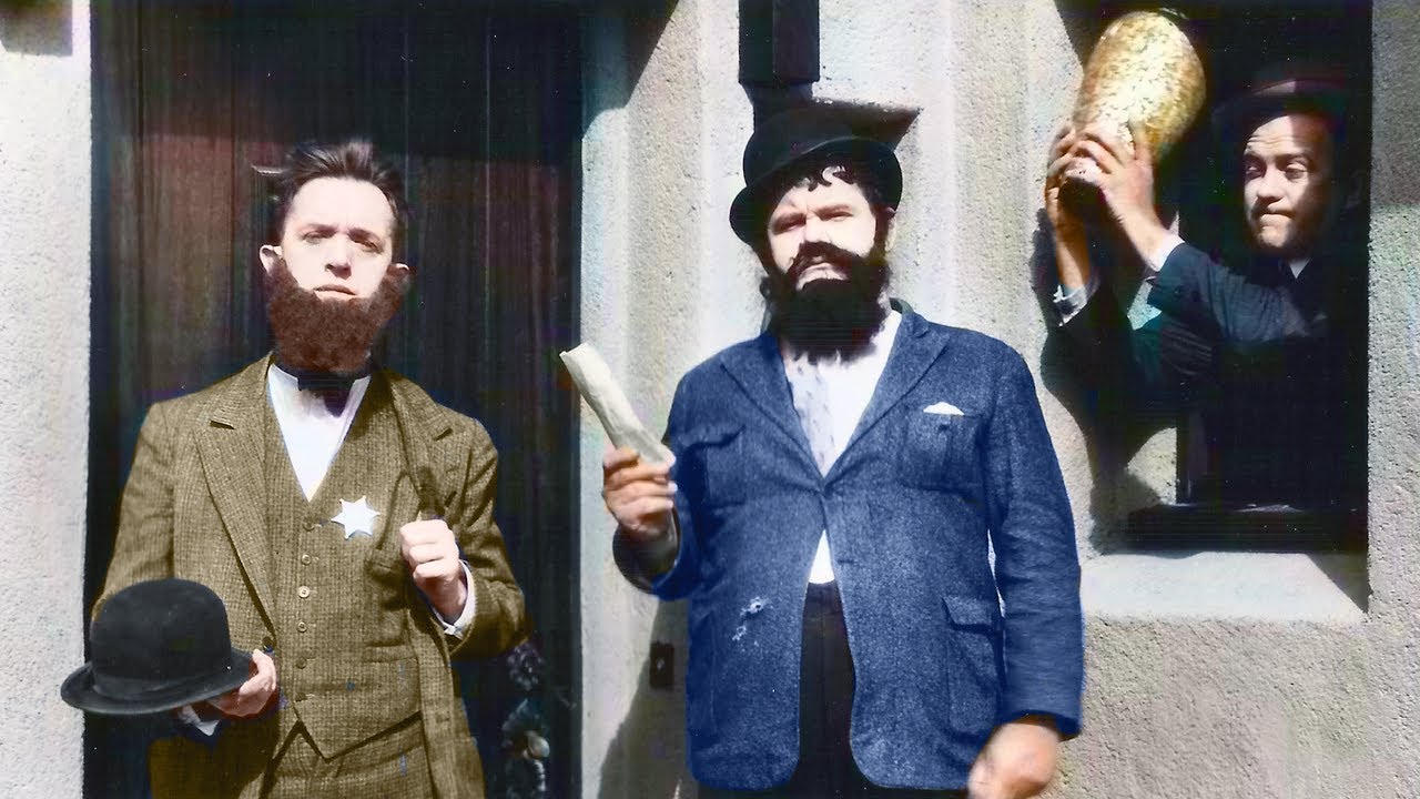 Bacon Grabbers (1929) in Real Color! Laurel and Hardy Silent Film - YouTube