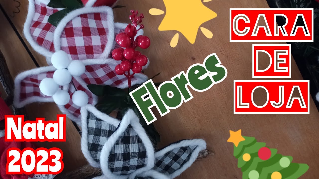 Flor Xadrez para Natal. Fácil e Barata #natal2023 #natal