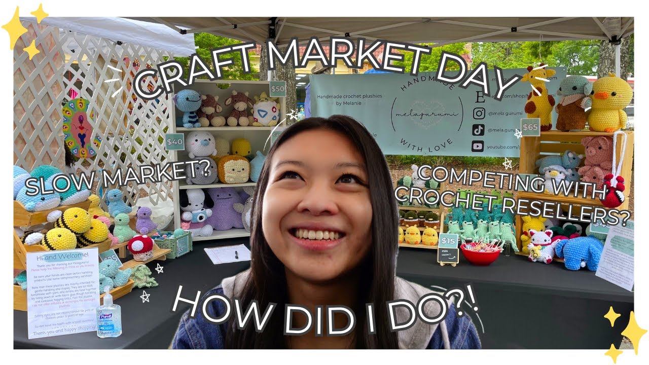 Craft Market Day 💐 Dealing with crochet resellers, was it successful, overall thoughts ‼️