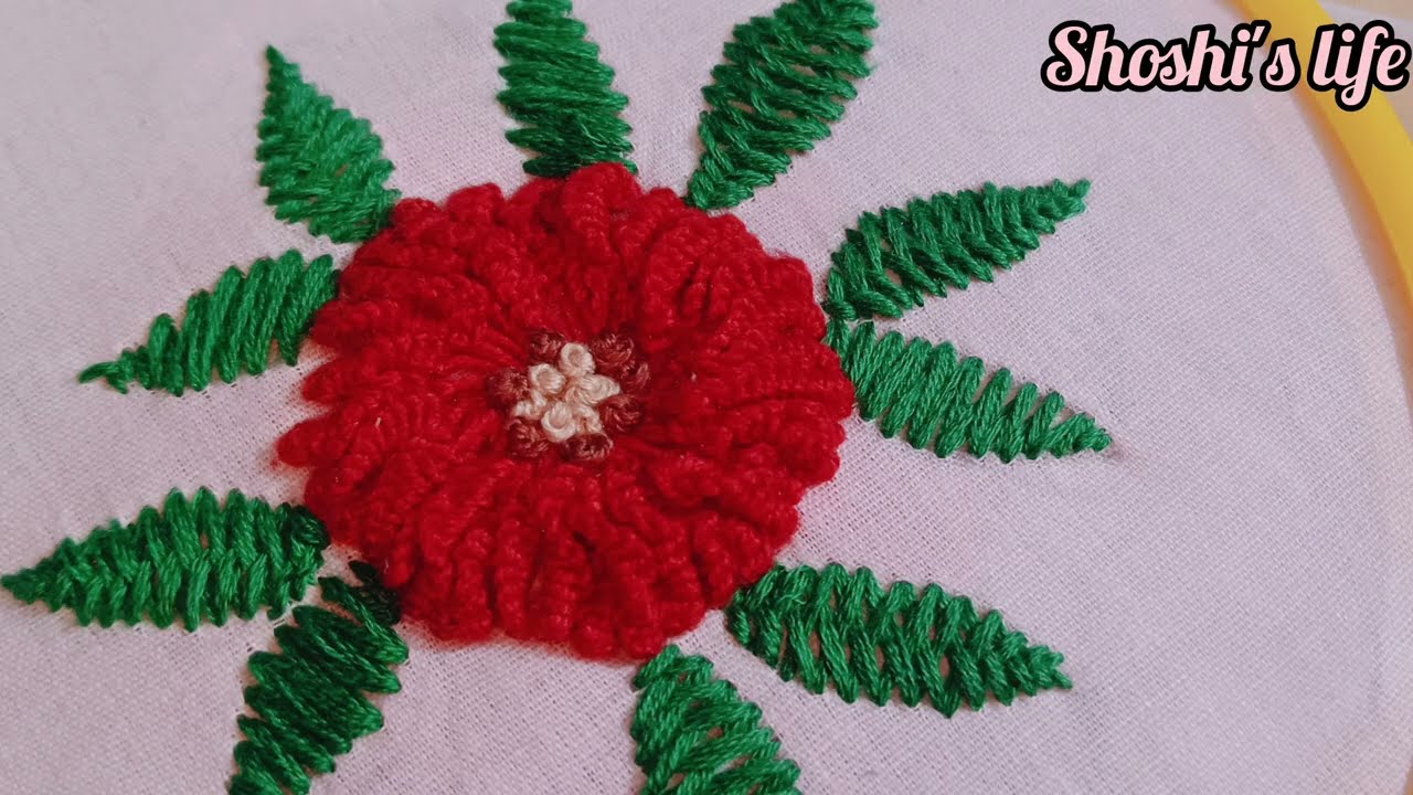 Beautiful flower embroidery.