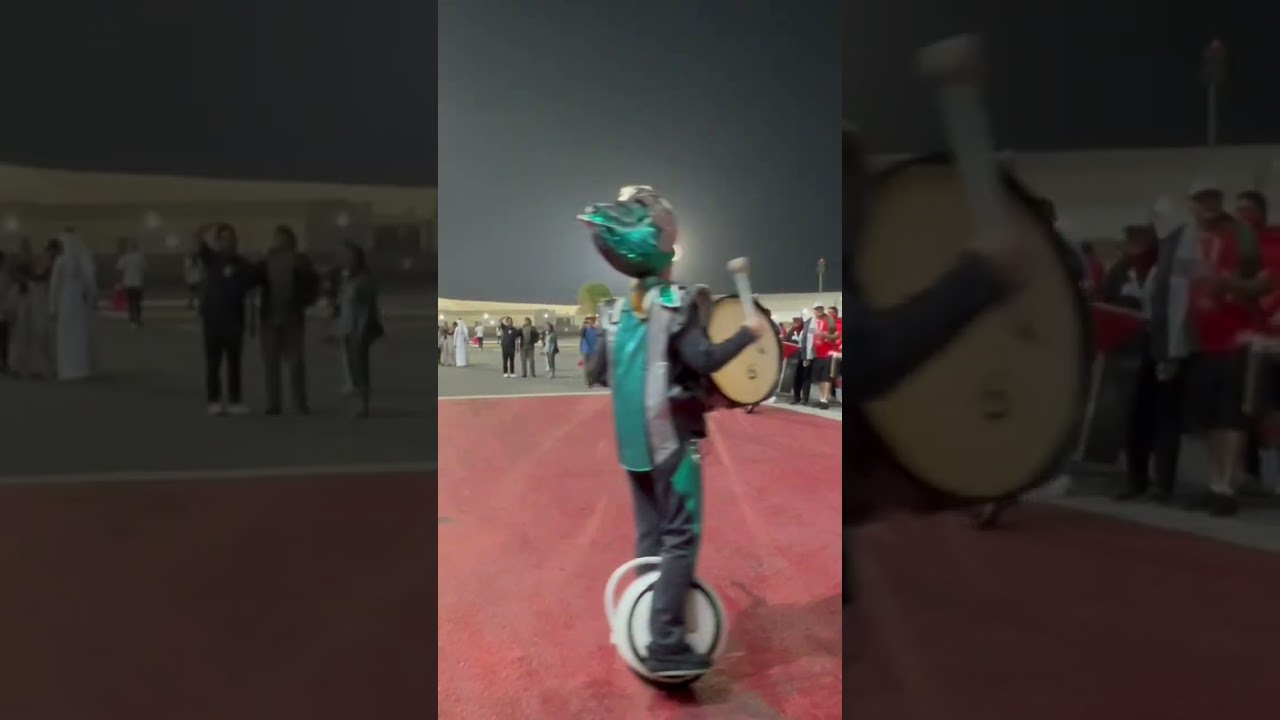 Musical band with lights show in stadium 974 