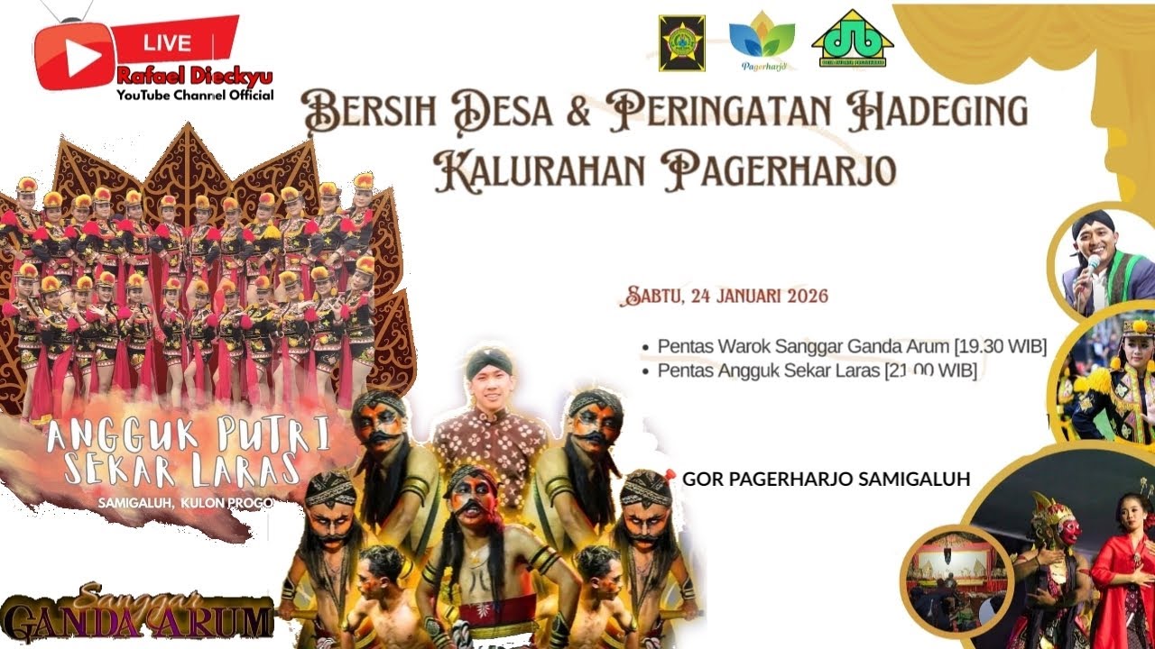 🔴LIVE WAROK SANGGAR GANDA ARUM & ANGGUK SEKAR LARAS || BERSIH DESA & HARI JADI KALURAHAN PAGERHARJO