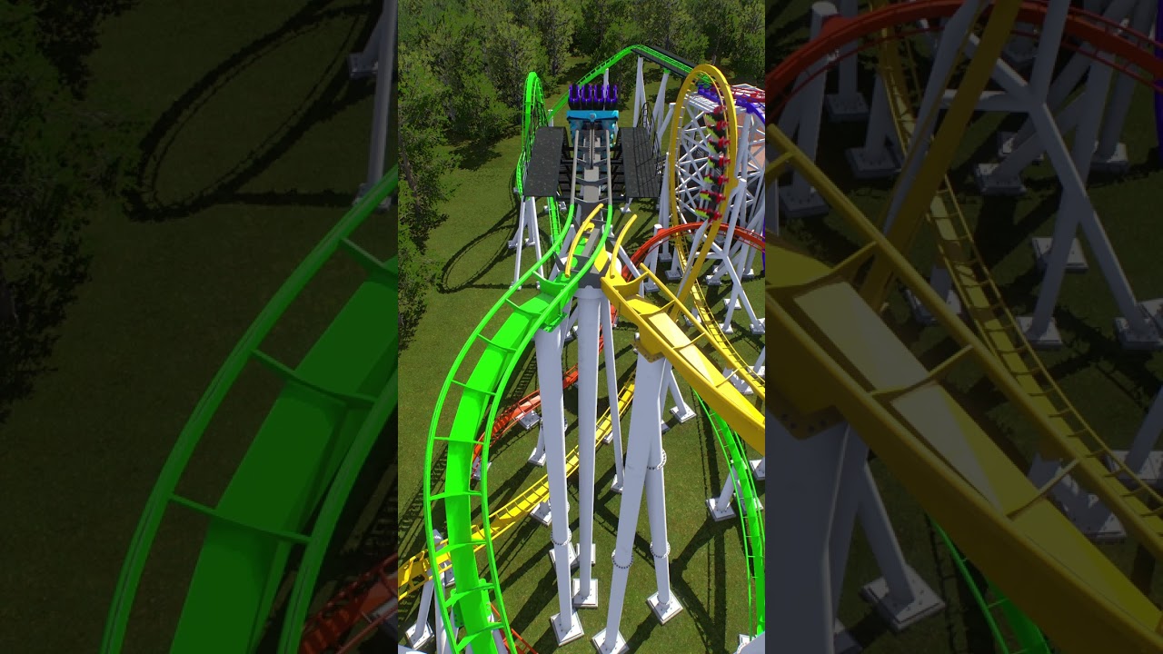 One to the left, one to the right #rollercoaster #nolimits2 #shorts
