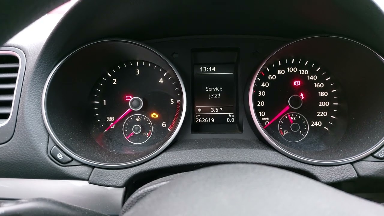Service zurücksetzen Golf 6 manuell 