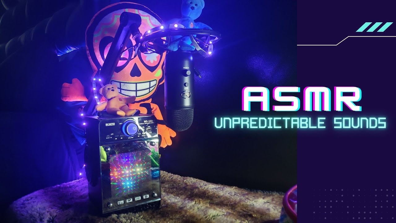 ASMR | Binaural Colourful Unpredictable Triggers | Tapping, Scratching, Crinkles Visuals(No Talking)