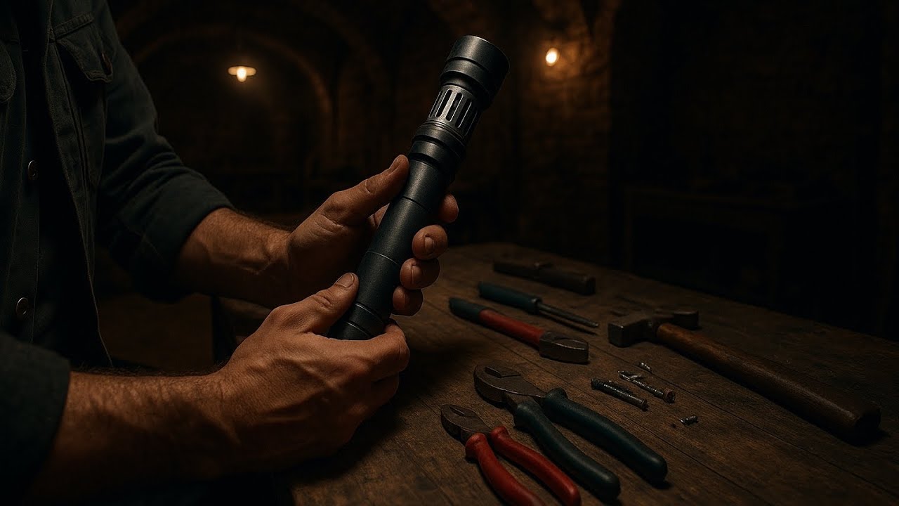 You are #making a #prop torch in #2024 Autumn down in the #cellar #diy #asmr Pov #video