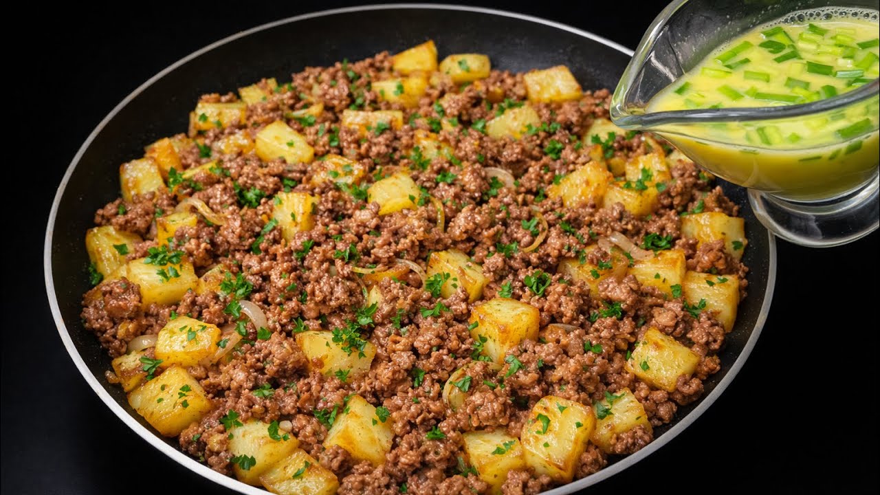 Kartoffeln mit Hackfleisch sind die besten, die ich je gegessen habe!