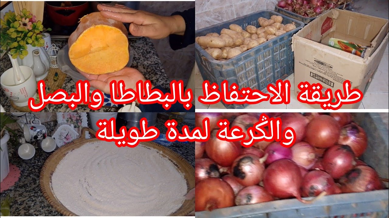 طريقة تخزين الݣرعة الحمراءالبطاطس والبصل من 15 حتي 40ك غتخزنيهم من غير مجمد مع سر الاحتفاظ 