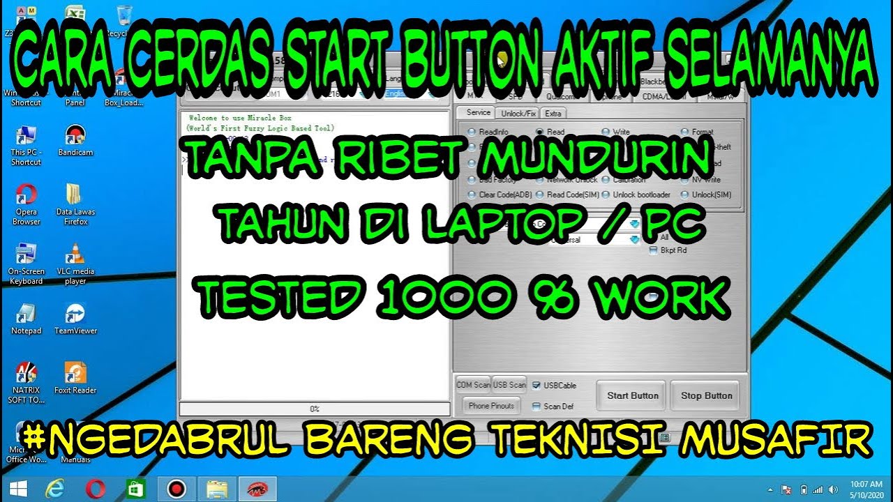 Cara aktifkan Start Button Di Miracle Crack Tanpa Ribet Aktif Selamanya