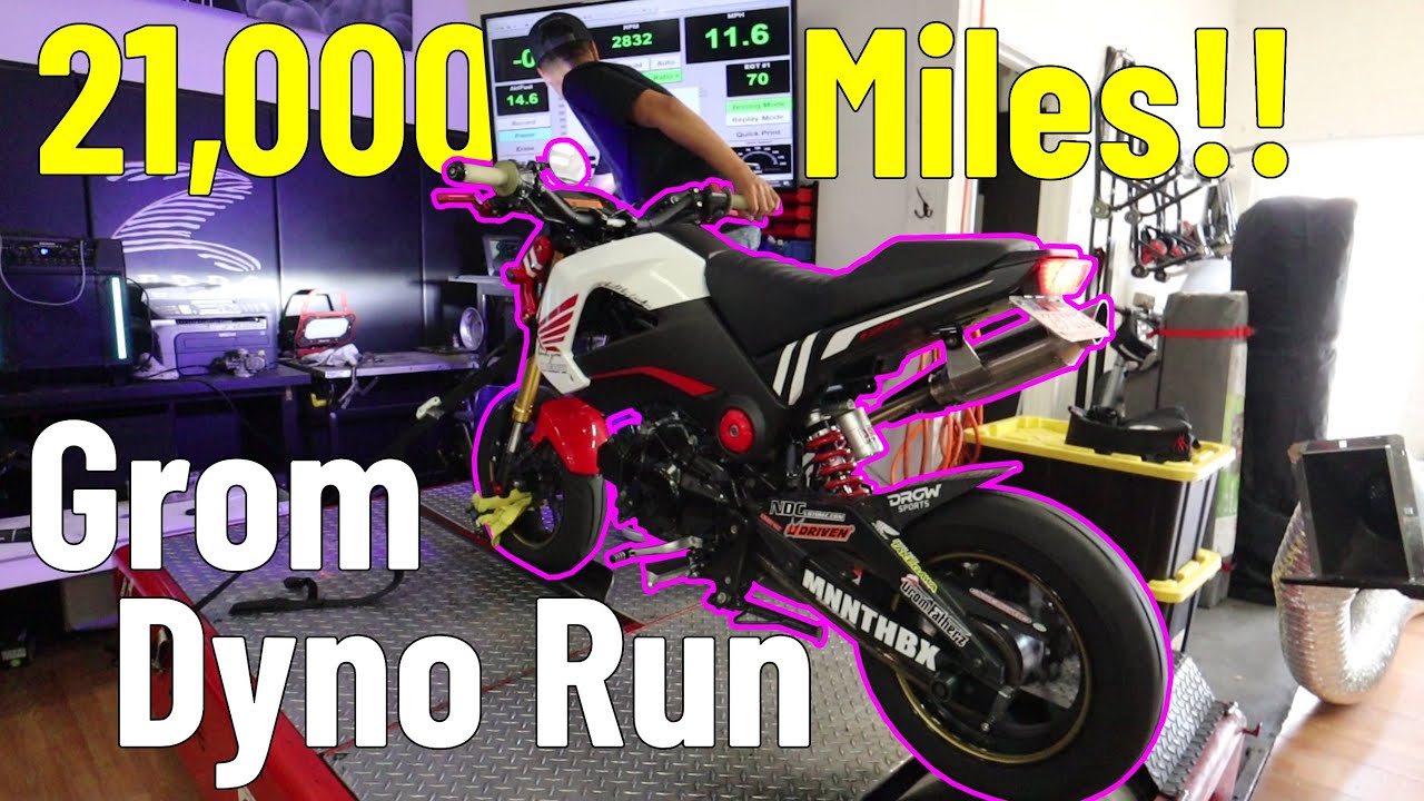 How much Horsepower does a Grom with Over 21,000 Miles Make???