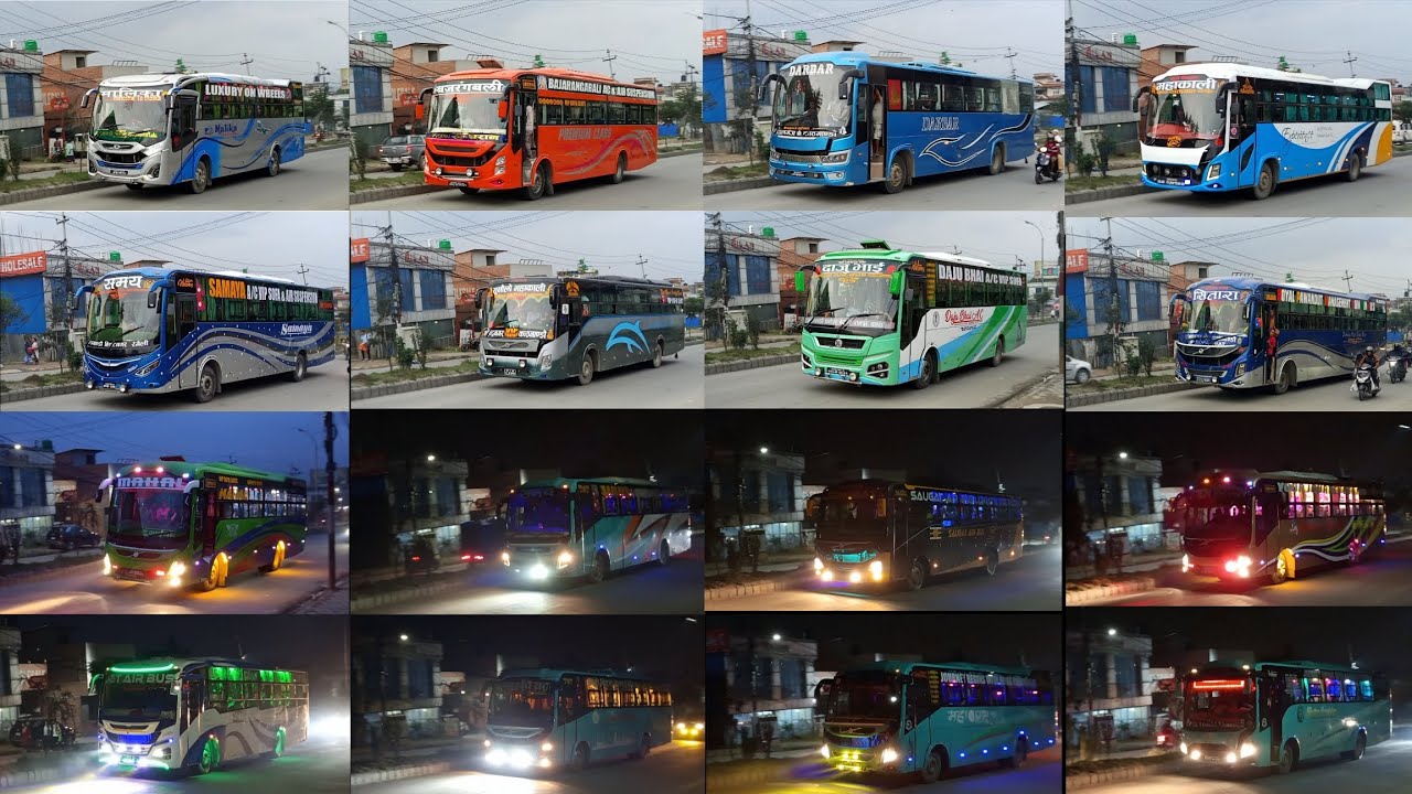 Luxury Buses of Nepal | दशैंका लागी छुटे काठमाडौँबाट रात्री बसहरू | 🚍 ✨