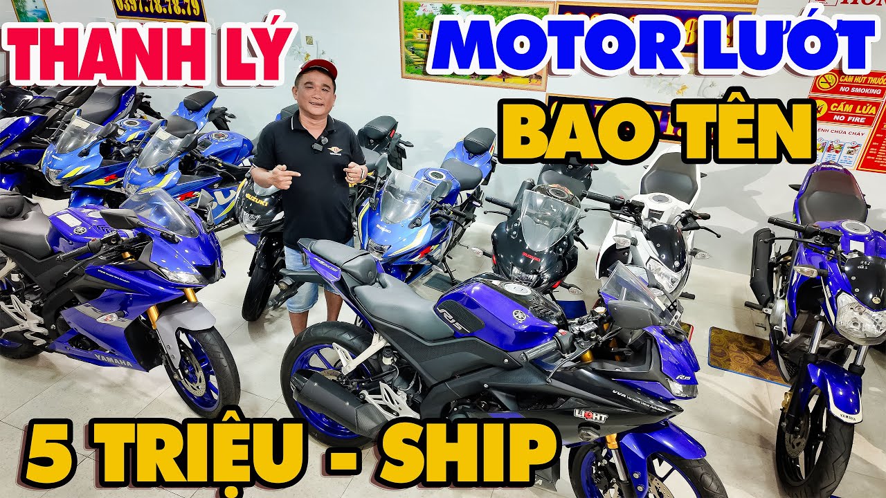 XẢ KHO MOTOR LƯỚT GZ150A R15V3 CBR150 GSX150R FZ150 MT15 SATRIA SONIC VARIO 150 SỐC 5 TRIỆU XMGR
