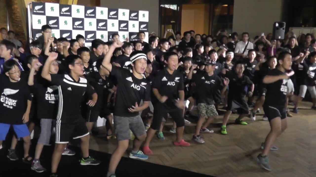 柏市ラグビー協会の子どもたちによるハカ