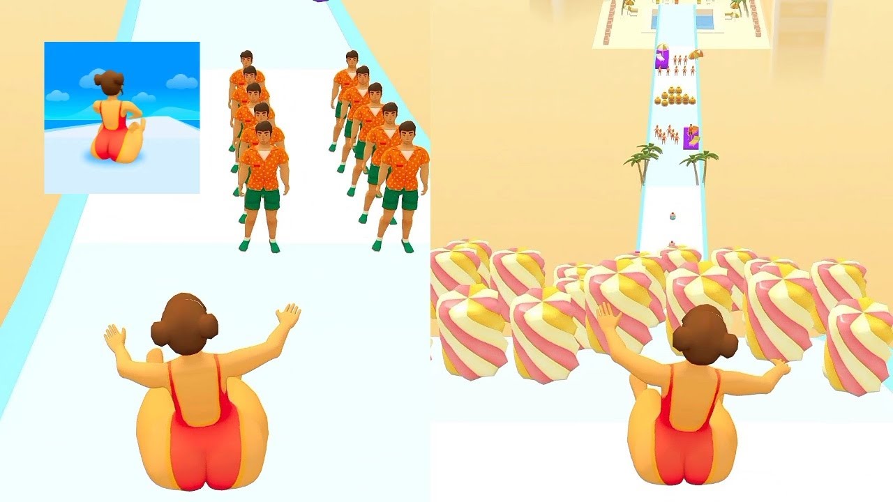 Water Slide Gameplay All Level Android,Ios