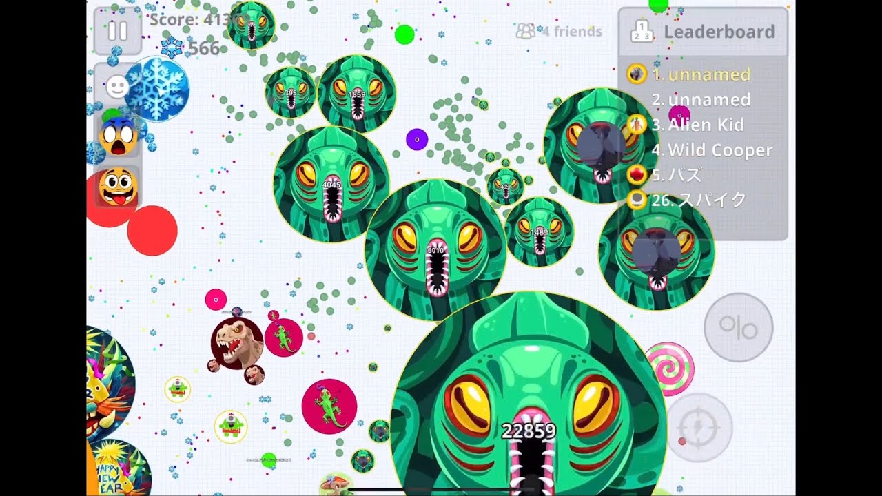 【Agar.io Mobile】超激アツ過密養分bot鯖で大暴れしてきた！