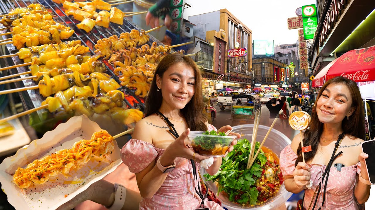 Street Foodအရမ်းစုံတဲ့ Bangkokတရုပ်တန်း-Bangkok China Town:Must try Street Food,In Yaowarat!