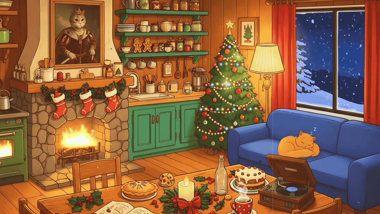 Nostalgic 1940s Oldies on a cozy Winter Night • Vintage Oldies Music for Study & Relax