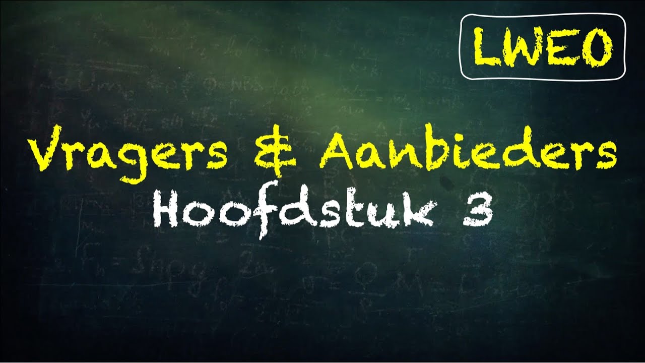 'Vragers & Aanbieders' LWEO Hoofdstuk 3 - economie havo