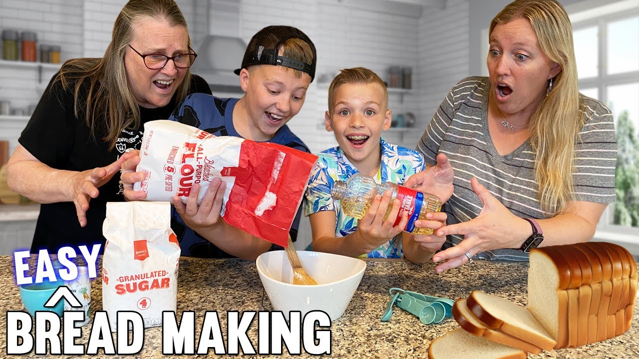 5 Ingredient EASY Bread Recipe || Family Fun Pack Cooking