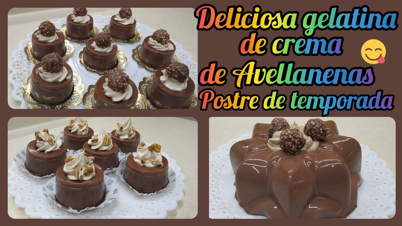 DELICIOSA GELATINA DE NUTELLA PERFECTA PARA FIN DE AÑO DELICIOSO POSTRE DE TEMPORADA DE INVIERNO