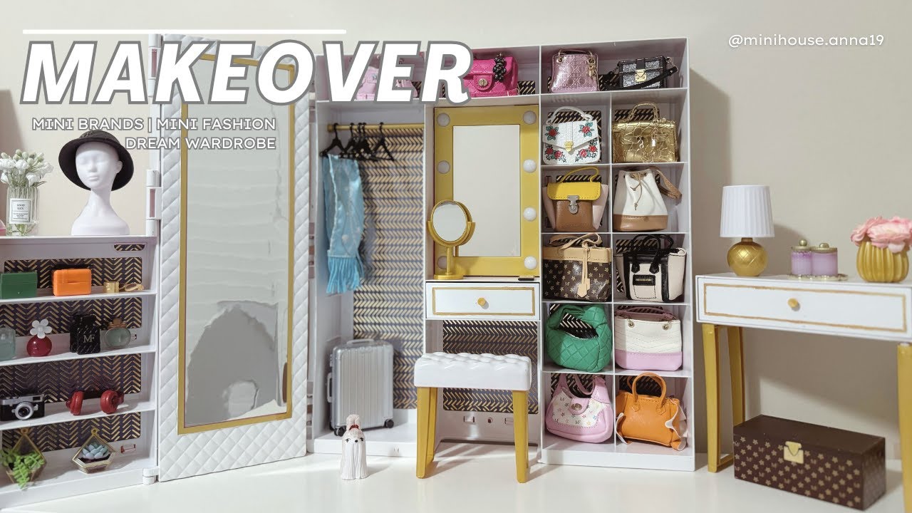 Mini Brands Dream Wardrobe Makeover | Tiny Closet Transformation! #minibrands #minifashion