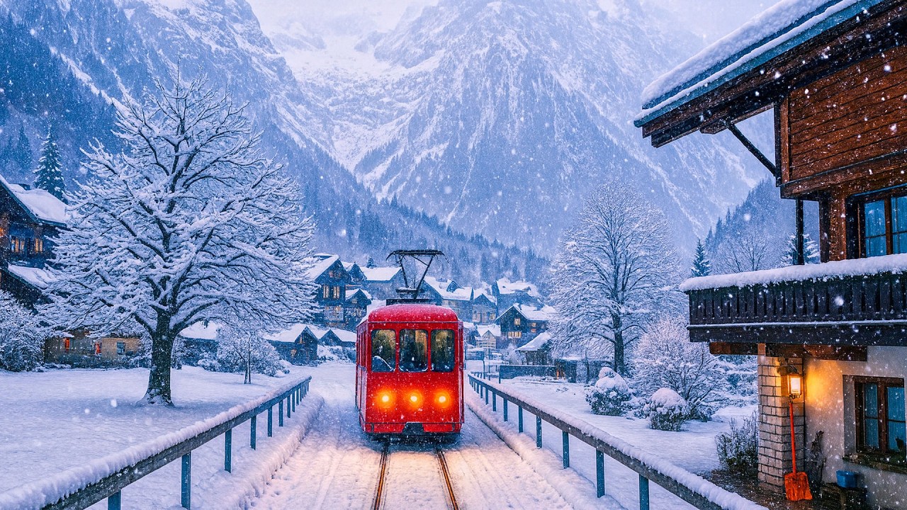 Switzerland Countryside Snowfall Walk 🇨🇭 Village life