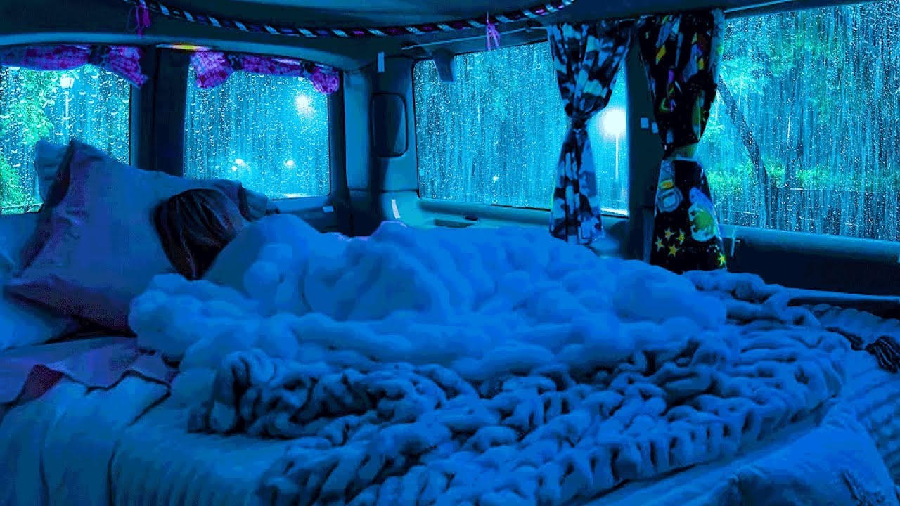 Rain Sounds for Sleeping ⚡ Rain & Thunder on Cozy Car for Fast Sleep and Better Sleep Quality