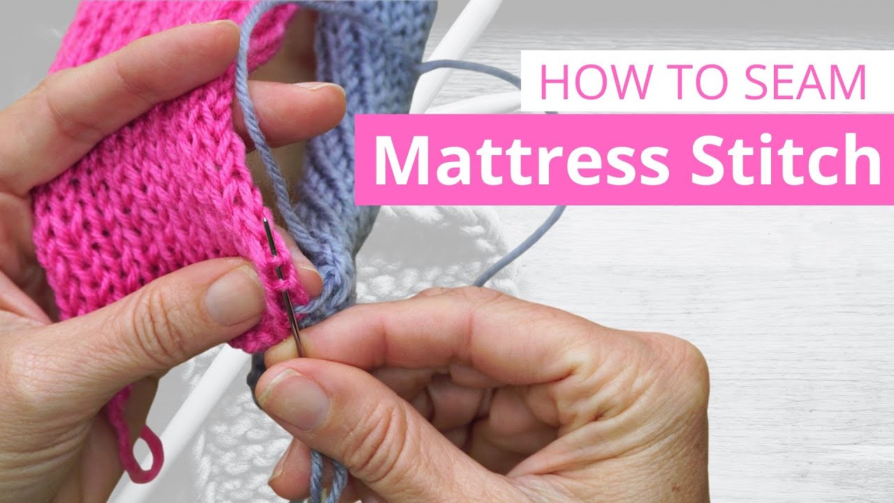 How to mattress stitch to JOIN knitting machine TUBES and Panels