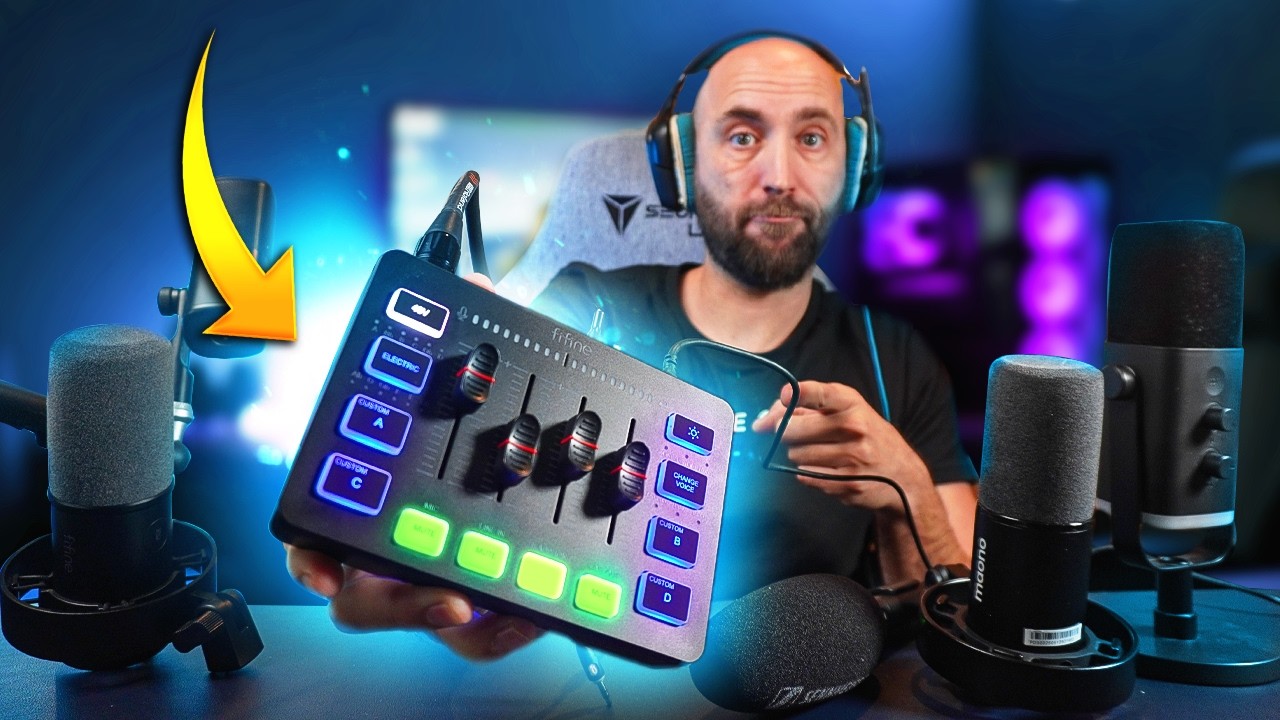 FIFINE AMPLIGAME SC3 | Test con DIFERENTES micrófonos XLR ¿el mejor mixer barato para streaming? 🎙️