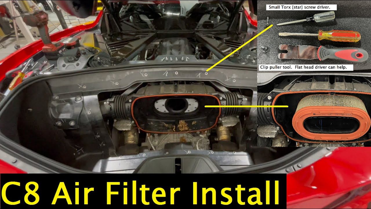 *DIY*  C8 Corvette Air Filter Install - Attack Blue Air Filter
