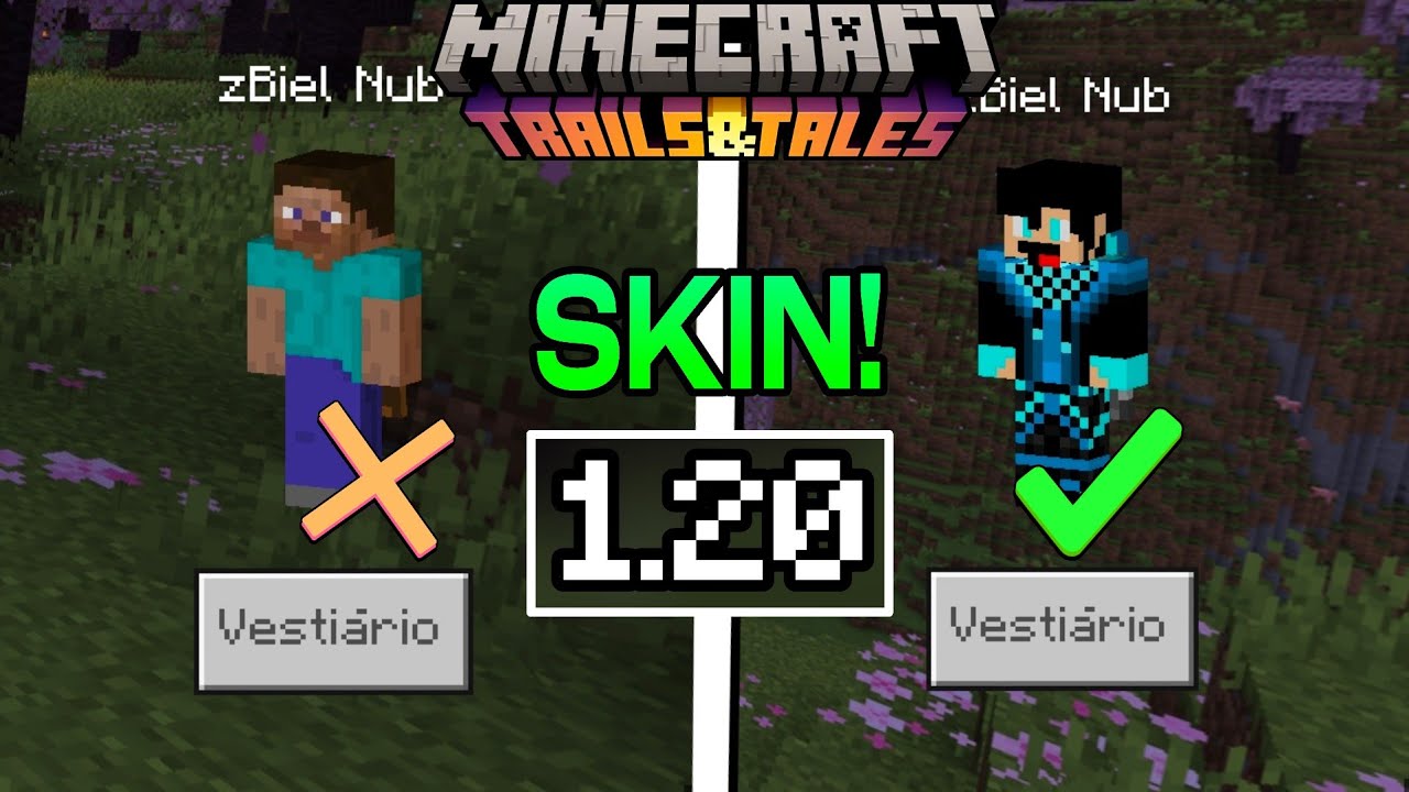 COMO COLOCAR SKIN NO MINECRAFT PE 1.20 !! (Bedrock)