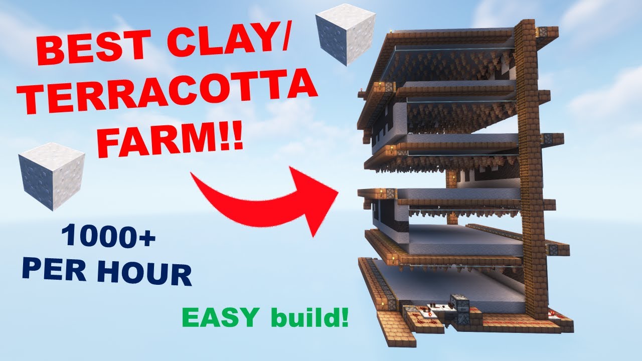 SIMPLE clay/terracotta Farm in Minecraft 1.19!