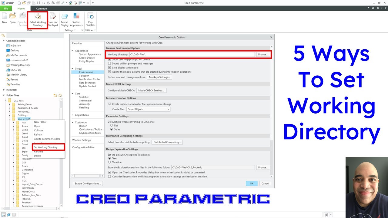 Creo Parametric - How to Set the Working Directory | Fundamentals