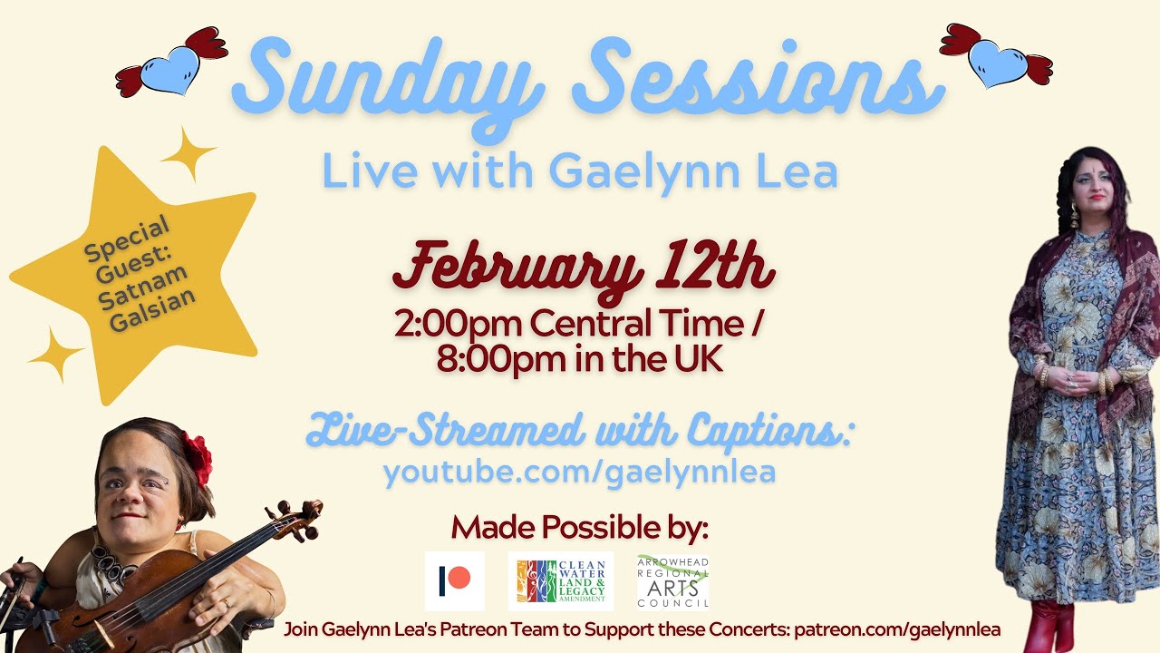 Gaelynn Lea's Sunday Sessions with Guest Satnam Galsian  [Live Concert #91]