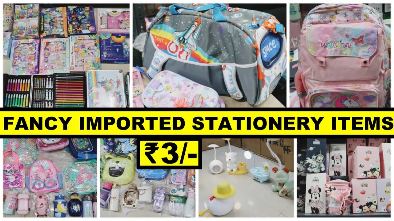 STATIONERY WHOLESALE MARKET IN DELHI SADAR BAZAR | FANCY STATIONERY ITEMS | IMPORTED BOTTLE LUNCHBOX