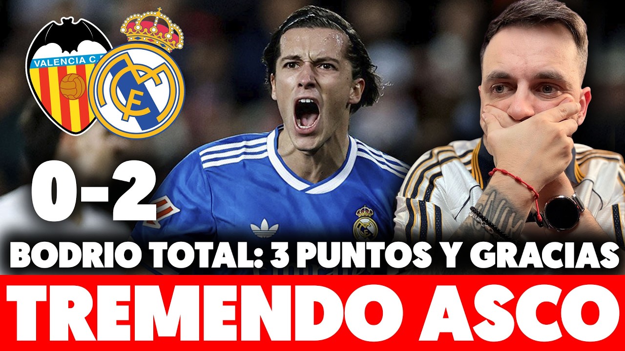 TREMENDO ASCO de PARTIDO: al MADRID le CUESTA un VALENCIA en CRISIS y CON PAÑOLADA en MESTALLA 0-2