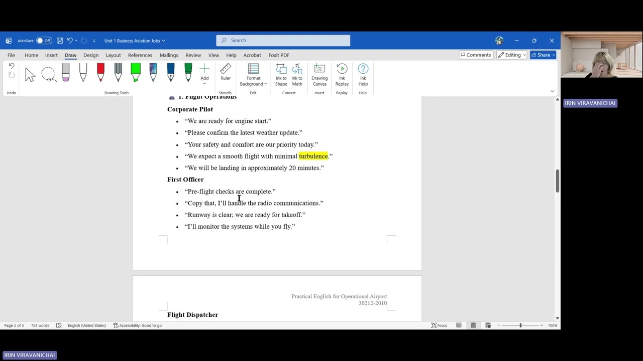 ภาษาอังกฤษปฏิบัติงานสนามบิน EP 1