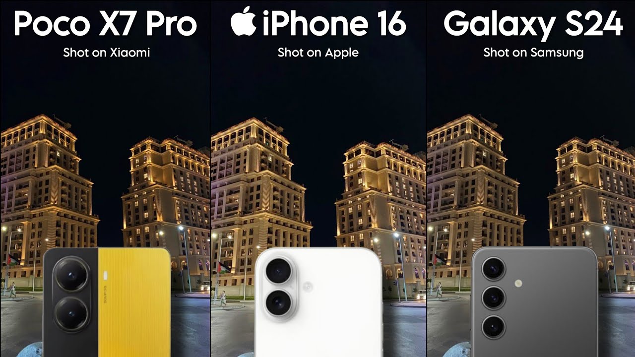 POCO X7 Pro vs iPhone 16 vs Samsung Galaxy S24 | Camera Test Comparison