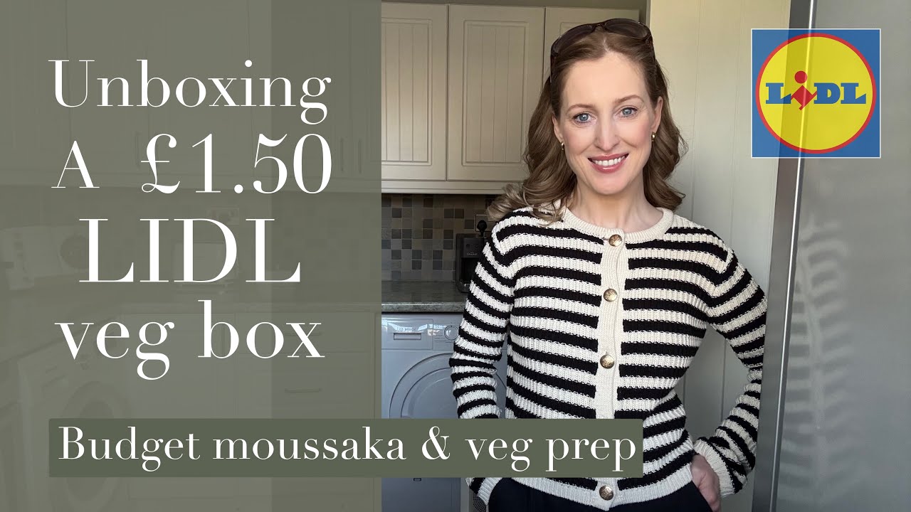 UNBOXING A &pound;1.50 LIDL VEG BOX! | Budget Moussaka, veg prep